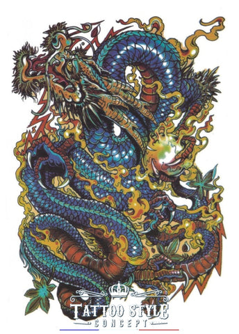 Tatouage Dragon Chinois Légendaire Asian