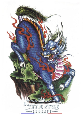 Tatouage Gardien Mythique Chinois Asian