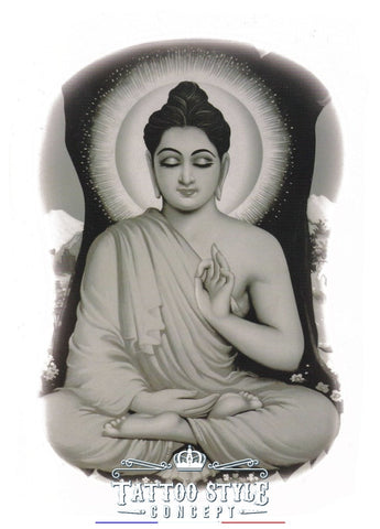 Tatouage Posture De Méditation - Calme Absolu Asian