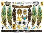 Planche De Tatouage Bracelet Écriture Et Symbole Egyptien Divers En Couleur Plaquettes