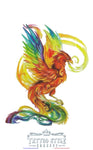 Tatouage Ailes Phoenix Arc-En-Ciel Motifs Stylés