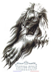 Tatouage temporaire Animal - Lion avec griffes déchirantes