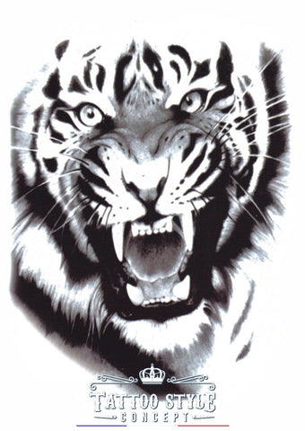 Tatouage temporaire animal - rugissement de Tigre