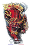 Tatouage temporaire Asiatique - Chien mythique Chinois de feu