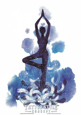 Tatouage Astral - Posture De Larbre Yoga Céleste & Illusion
