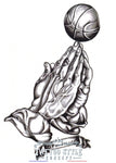 Tatouage temporaire Ballon de Basket -  prière