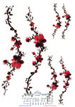 Tatouage Bracelet Floral - Fleur Rouge Écarlate Fleurs