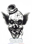Tatouage Clown En Noir Et Blanc Bagarreur Motifs Stylés