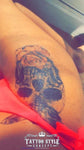 Tatouage Crâne Avec Papillon Et Rose Skull