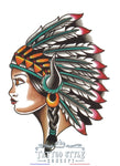 Tatouage Femme Amérindienne Dessiné