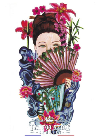 Tatouage Femme Geisha Japonaise Artwork Asian