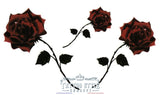 Tatouage Fleur Rose Rouge Éclos Fleurs