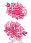 Tatouage temporaire Fleurs - Pivoine rose