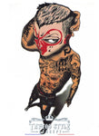 Tatouage Homme Gangster Tatoué Avec Masque Guerrier Motifs Stylés