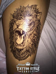 Tatouage Lion Sauvage Indien Animaux