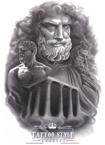 Tatouage temporaire Mythologie Grecque - Zeus