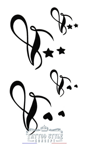 Tatouage Note De Musique Coeur Étoile Style Femme Motifs Stylés