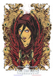 Tatouage Portrait Femme Corbeau Sanglant Et Yeux Ailés Atypique