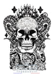 Tatouage Roi De La Mort Et Demi Pentagramme Skull