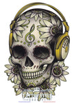 Tatouage Tête De Mort Et Masque Mexicain - Dj Floral Skull