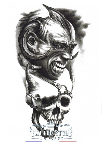 Tatouage Tête De Mort - Symbiose Mortel Skull